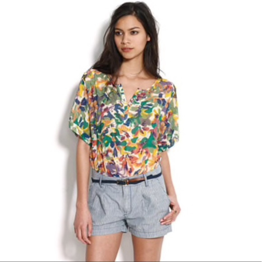 Broadway & Broome Madewell Floral Waterfall Top S